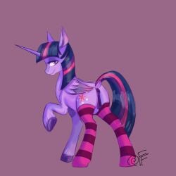 equine feral fizzyfox_(artist) fuck_me_eyes hasbro heat looking_at_viewer looking_back my_little_pony pony presenting pussy smile twilight_sparkle_(mlp)