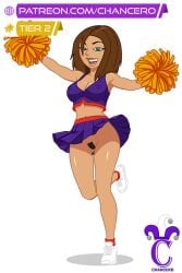 2d bonnie_rockwaller chancero cheerleader cheerleader_uniform disney disney_channel female going_commando kim_possible no_panties