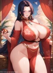1girls ai_generated big_breasts boa_hancock milf queen_of_sex_ai sexy