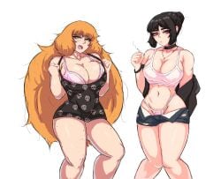 2girls ishmael_(limbus_company) limbus_company littleteze project_moon ryoshu_(limbus_company) tagme