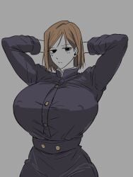 1girls fully_clothed huge_breasts jujutsu_kaisen kugisaki_nobara mumutamu0326 tagme