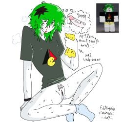 1boy after_masturbation after_orgasm blood_on_face boypussy cuntboy cuntboy_focus cuntboy_only green_hair hairy_pussy male male_only masturbation needy pink_pussy pussy_hair pussy_juice roblox roblox_avatar solo_male trans_man unsatisfied virgin white_skin