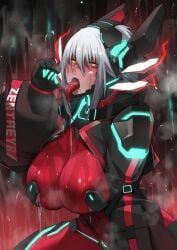 1girls blush bodysuit clothed clothing female female_only firudo_(field) huge_breasts light-skinned_female light_skin long_tongue open_mouth silver_hair solo suggestive suggestive_gesture tongue tongue_out virtual_youtuber vshojo zentreya zentreya_(cyborg)