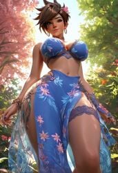 1girls ai_generated big_breasts brest lena_oxton overwatch overwatch_2 oxtonai short_air tracer