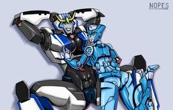 chromia female nopes_(artist) robot_girl strongarm_(transformers) transformers transformers_robots_in_disguise_(2015) yuri