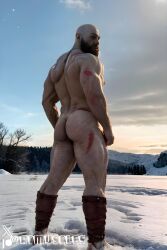 ai_generated aimuscles ass_focus ass_up ass_view bald bald_man bara beard big_ass big_butt bubble_ass bubble_butt completely_naked_male completely_nude completely_nude_male facial_hair god_of_war kratos large_ass large_butt looking_at_viewer looking_back_at_viewer male_focus male_only muscular muscular_arms muscular_ass muscular_back muscular_legs muscular_male naked naked_male nature nature_background nude nude_male nudity outdoor_nudity outdoors provocative public_exposure public_indecency public_nudity round_ass round_butt seductive seductive_pose slutty_pose snow snowy_background solo_focus solo_male temptation tempting thick_ass thick_thighs