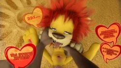 baby blue_eyes how_the_lion_cub_and_the_turtle_sang_a_song lion lion_cub red_hair red_mane the_lion_cub_and_the_turtle yellow_body yellow_fur