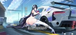 1girls animated ass aurceid azur_lane black_gloves black_hair black_thighhighs car headphones high_heel_boots high_heels large_ass large_breasts light-skinned_female light_skin live2d strasbourg_(azur_lane) strasbourg_(faerie_of_the_race_circuit)_(azur_lane) tagme third-party_edit toyota_supra vichya_dominion_(azur_lane) video video_games