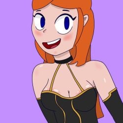 anonsaas big_breasts brawl_stars breasts clothed cute ginger mariposa_piper_(brawl_stars) neckline piper_(brawl_stars) red_hair small_breasts smiling