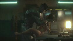 ada_wong animated claire_redfield mr_x no_sound oral_sex resident_evil_2_remake rough_sex tagme vaginal_penetration video