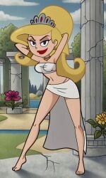 ai_generated ass barefoot bigmic145 blonde_hair breasts eris_(billy_and_mandy) female female_only goddess nai_diffusion solo stable_diffusion the_grim_adventures_of_billy_and_mandy white_skin