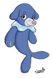 casual_nudity chunkypandaroo female feral generation_7_pokemon genitals looking_at_viewer mammal marine nintendo pinniped pokemon pokemon_(species) popplio pussy seal simple_background solo white_background