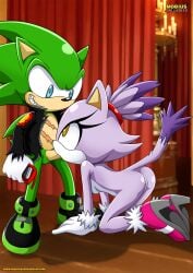 1boy 1girls anthro ass balls bbmbbf blaze_the_cat blowjob breasts female male male/female mobian_(species) mobius_unleashed nude oral oral_sex palcomix penis pussy scourge_the_hedgehog sega sex sonic_(series) sonic_the_hedgehog_(series) teeth