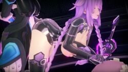 1futa 1girls 3d animated bodysuit breasts corruption erect_nipples erect_nipples_under_clothes futa_on_female futa_with_female glowing_eyes goddess hand_on_butt kiseijou_rei_(goddess_form) latex latex_ass latex_breasts latex_corruption latex_futa latex_nipples latex_skin latex_skinsuit latex_suit latex_vagina neptune_(neptunia) neptunia_(series) nipples open_mouth partially_clothed pink_eyes pleasure_face purple_hair purple_heart_(neptunia) rei_ryghts sex sex_from_behind side_view sound tagme taihou1944 tear_streaks transformation twin_braids video x-ray