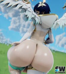 1boy 3d alternate_ass_size artist_logo artist_name ass ass_bigger_than_head ass_focus back_view bangs barbatos_(genshin_impact) big_ass blender_(artwork) blender_(software) blender_eevee blue_eyes blue_hair bottom_heavy bottomless braid braided_hair bubble_butt clothed clothing cloud deity elbow_gloves english_text femboy feminine_male flower flower_in_hair from_behind genshin_impact gloves god gold_(metal) gold_jewelry grass hair_ornament hood hood_down hoyoverse huge_ass hung_trap jewelry large_ass leg_up long_hair long_sleeves looking_at_viewer looking_back male male_only mihoyo otoko_no_ko outdoors partially_clothed rear_view shiny_skin sky snippwapp solo tattoo text thick_ass thick_thighs thigh_tattoo thighhighs thighs topwear twink venti_(genshin_impact) wings