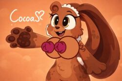 ai_assisted ai_generated big_breasts breasts brown_fur bunny bunny_ears cocoa_(dandy's_world) dandy's_world dandys_world edit edited_ai munchykirby1 naked original_character pussy roblox roblox_game tagme video_games