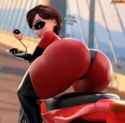 ass ass_focus confident_female dat_ass disney helen_parr looking_at_viewer masked_female pawg pixar pixar_mom red_suit smitty34 superheroine tagme the_incredibles thick_ass