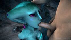 1boy 1girls 3d animated blue_skin breasts earrings fellatio female fish_girl hylf male ocarina_of_time oral penis princess_ruto purple_eyes source_filmmaker the_legend_of_zelda unseen_male_face zora