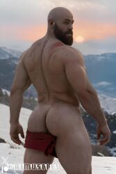 ai_generated aimuscles ass_focus ass_up ass_view bald bald_man bara beard big_ass big_butt bubble_ass bubble_butt completely_naked_male completely_nude completely_nude_male facial_hair god_of_war kratos large_ass large_butt looking_at_viewer looking_back_at_viewer male_focus male_only muscular muscular_arms muscular_ass muscular_back muscular_legs muscular_male naked naked_male nature nature_background nude nude_male nudity outdoor_nudity outdoors provocative public_exposure public_indecency public_nudity round_ass round_butt seductive seductive_pose slutty_pose snow snowy_background solo_focus solo_male temptation tempting thick_ass thick_thighs