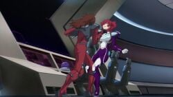 animated defeated_villainess female_villain freckles freckles_on_face gundam_00 handgun large_breasts light-skinned_male nena_trinity pale-skinned_female red_hair ryona tagme video villain villain_dom villainess webm yellow_eyes