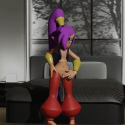 1boy 3d 3d_model chastity chastity_cage chastity_device cum cum_drip cum_drop cum_in_chastity fedorovich femboy male male_only purple_hair red_pants rule_63 shantae shantae_(character) sissification sissy sissyfication sissygasm solo