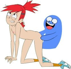 1boy 1boy1girl 1girls 2010 accurate_art_style alpha_channel animated ass_grab bloo bloo_me_(zone) bottomless cartoon_network cum_leaking doggy_style edit female flat_chest for_sticker_use foster's_home_for_imaginary_friends frankie_foster male no_background nude png red_hair shoes skirt small_breasts socks sticker_template third-party_edit topless transparent_background transparent_png very_fast zone