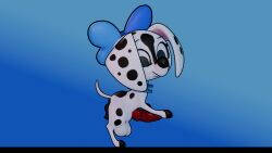 101_dalmatian_street 101_dalmatians absurd_res animal_genitalia animal_penis animal_pussy animal_vulva anus balls big_balls canid canine canine_genitalia canine_penis canine_pussy canine_vulva dee_dee_(101_dalmatians) disney feral feral_only futanari genitals gradient_background hi_res intersex mammal paws penis pussy simple_background solo vulva