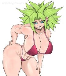 1girls 2d 2d_(artwork) alternate_version_available artist_name dragon_ball female female_focus female_only kefla midnightguy19 watermark