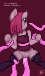 2015 angry animated blue_eyes camisole clitoris clothing cum cutiepoppony dress earth_pony equine fan_character friendship_is_magic gif hair hair_over_one_eye hooves horse legwear line mammal my_little_pony open_mouth penetration penis pink_hair pinkamena_(mlp) pinkie_pie_(mlp) pony pussy sex solo stockings straight_hair tentacle tentacle_rape thigh_highs thighhighs vaginal_penetration