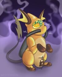 aphrodisiac aphrodisiac_gas bound buizel clothing container drone dronification encasement feet feral forced generation_1_pokemon generation_4_pokemon hezitween hi_res hindpaw hose hose_in_mouth hypnosis latex lock_bulge lock_symbol male mind_control mokata_(buizel) nintendo null null_bulge paws permanent pokemon pokemon_(species) raichu solo submissive suit