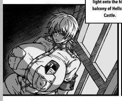 1girls artist_request curvy hellsing huge_breasts monochrome seras_victoria tagme