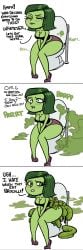 alternate_version_available disgust_(inside_out) disney fart fart_cloud fart_fetish farting farts flatulance green_eyes green_hair green_skin grossed_out inside_out lolotron pooping_in_toilet pooping_on_self scat scat scat_in_panties shocked_expression toilet wide_hips