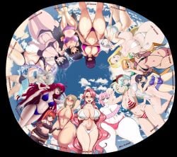 100_kanojo alternate_breast_size areola_slip big_breasts big_thighs blush breasts collaboration different_artstyle eiai_nano fanart female female_only giant_thighs group hanazono_hahari hanazono_hakari haraga_kurumi heart-shaped_pupils huge_breasts huge_thighs inda_karane kakure_meme kimi_no_koto_ga_dai_dai_dai_dai_daisuki_na_100-nin_no_kanojo massive_breasts massive_thighs meido_mai mosquerajoshua multiple_artists nekonari_tama nemui_nemu sling_bikini sutou_iku swimsuit the_100_girlfriends_who_really_really_really_really_really_love_you thick_thighs thighs twitter_link twitter_username utsukushisugi_mimimi voluptuous yakuzen_kusuri yakuzen_kusuri_(older) yakuzen_yaku yamato_nadeshiko yamato_nadeshiko_(100_kanojo) yoshimoto_shizuka zetsubouda_meru