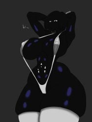 big_boobs big_breasts bikini black_body black_eyes black_hair black_skin breasts entity female huge_boobs huge_tits humanoid massive_breasts massive_tits monster naked nate_hand_gesture nipples pussy staring staring_at_viewer tagme tits void