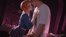 1boy 1boy1girl 1girl 1girls ai_generated before_sex ben_10 blue_shirt blurry blurry_background blush boosty boosty_username breasts closed_eyes closed_mouth collared_shirt couple depth_of_field duo eye_contact face-to-face female foreplay from_side groping gwen_tennyson hair_ornament hairclip half-closed_eyes hand_on_another's_chest hand_on_chest heavy_breathing imminent_kiss indoors intimate kissing large_penis looking_at_another love male/female midriff opakyl orange_hair parted_bangs passionate penis plaid_clothes plaid_skirt pleated_skirt purple_eyes romantic romantic_couple seductive seductive_pose sensual sexually_suggestive shirt short_hair short_sleeves skirt smile stable_diffusion straight swept_bangs t-shirt uncensored white_shirt wholesome