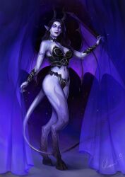 1girls anthro bare_shoulders black_hair blizzard_entertainment breasts burning_legion bustier choker cleavage clothing colored_skin corset curtain curtain_grab curtains demon demon_girl demon_tail demon_wings female female_solo fit_female hair hi_res highres hooves horn horns jewelry kueshkaart large_breasts long_hair looking_at_viewer looking_at_viewerdemon_horns mammal monster_girl navel nazriel panties parted_lips png pointy_ears purple_eyes purple_skil purple_skin sayaad smile solo standing succubus succubus_(warcraft) tail tattoo thick_thighs thighs underwear warcraft wings world_of_warcraft