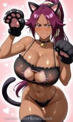 1080p 1girl, animal ass, at bell, big bleach, blush, body, bra, breasts, choker, cleavage cleavage, clothing clothing, cutout, dynamic ear, ears, face, fake feline female female, focus, furry gap, hair, high jingle legs, lips, long looking naughty nipples nipples, only, panties, paw paws, plump ponytail, pose, resolution, sexy shihouin(bleach), shihouin_yoruichi shiny, sweat, tail, thick thigh thighs, through underwear very viewer, visible wet wet,