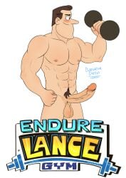 banana_desu erection gay lance_loud logo male smile solo solo_male standing the_loud_house working_out