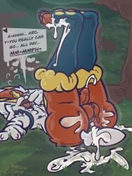 anthro anus ass balls bodily_fluids cinderace cum cum_drip cum_in_ass cum_inside cum_inside_butt cum_on_feet dialogue dialogue_with_sound_effects dripping ejaculation feet forest forest_background fucked_silly gaping gaping_anus gay generation_8_pokemon genital_fluids genitals glistening glistening_butt glistening_chest grass grass_field grassy_field heart_symbol hi_res judasthesinner legs_up lying male moan nature nature_background nintendo nipples open_mouth penis plant pokemon pokemon_(species) sex shaky_legs solo speech_bubble spread_anus spreading throbbing throbbing_penis tongue tongue_out tree