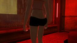 3d brothel collar hitman hitman_contact_(2004) io-interactive official_art pink_clothing pink_hair screenshot see-through see-through_top short_pants video_games white_skin