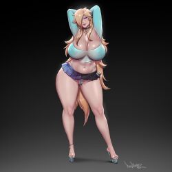 princess rosalina from mario (series) by pinkdrawz