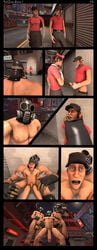 2015 3d choking comic cum erection female femscout gangbang gay grabbing_throat group huge_cock male muscle penis public public_sex pyro rape riding_penis rule_63 scout_(team_fortress_2) sitting_on_penis source_filmmaker team_fortress team_fortress_2 yuri_mitsu_(artist)