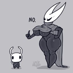 1girls 2025 2_horns big_breasts breasts bug bug_girl clothed clothing clothing_lift curvy female hollow_knight hollow_knight:_silksong hollow_knight_(franchise) hornet_(hollow_knight) large_breasts short_stack shortstack simple_background tagme team_cherry uncledrugoon white_head