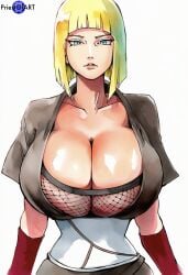 1girls ai_generated big_breasts blonde_hair breasts busty cleavage color female female_only huge_breasts large_ass naruto naruto_(series) naruto_shippuden priestofart samui short_hair simple_background solo solo_female tagme tagme_(artist) tagme_(character) upper_body watercolour_(artwork) watermark white_background