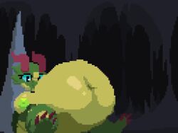 4:3 animated anthro big_breasts big_egg big_tail breasts cave countershading digital_media_(artwork) dragon dragon_girl duo egg egg_transformation female female/female female_pred genitals green_body green_nipples huge_breasts moan moaning penetration pthalo ridiculous_fit sound spread_legs spreading struggling struggling_prey tagme transformation transformation_through_vore unbirth unbirthing vaginal video vore vore_belly vore_bulge vulva webm