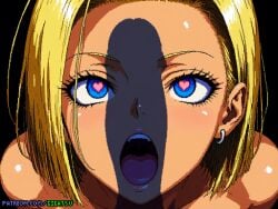 ai_generated android_18 blonde_hair dragon_ball_z gigatsu heart_eyes looking_up open_mouth penis_shadow pixel_art submission