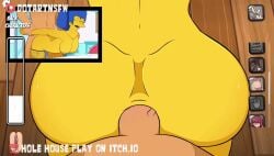 1boy 1girls 2d anal anal_sex anal_sex animated arms_up bent_over big_ass blue_hair bouncing_ass bouncing_breasts cum cum_in_ass cum_in_pussy cum_inside doggy_style doggy_style dotartnsfw dripping dripping_cum female female fishnets hole_house huge_breasts marge_simpson milf moaning older_female orgasm panties penetration sex small_breasts sound tagme the_simpsons thick_thighs thigh_gap thighhighs video yellow_body