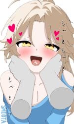 cum cum_in_mouth disembodied_hand gay honkai:_star_rail male male_focus male_only solo_focus yanqing_(honkai:_star_rail) yaoi