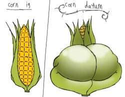 actualbeef ambiguous_gender ass booty corn meme non-human round_ass round_butt shiny shiny_ass thick thick_thighs vegetable what why