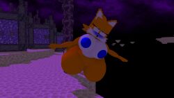 1girls asphyxiated asphyxiation female idiottheartist miles_prower miles_tails_prower mine-imator minecraft mojang nude sega solo sonic_(series) sonic_the_hedgehog_(series) space suffocation tails tails_the_fox tailsko the_end
